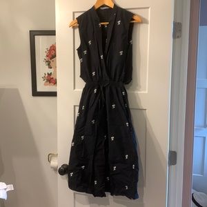 Vince micro floral utility dress